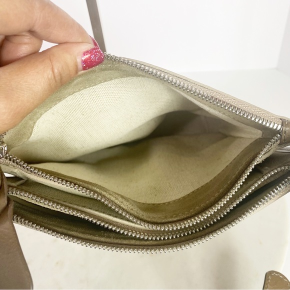M Gemi crossbody shoulder bag purse nude hands free made in Italy Formal Minimal - Picture 9 of 10